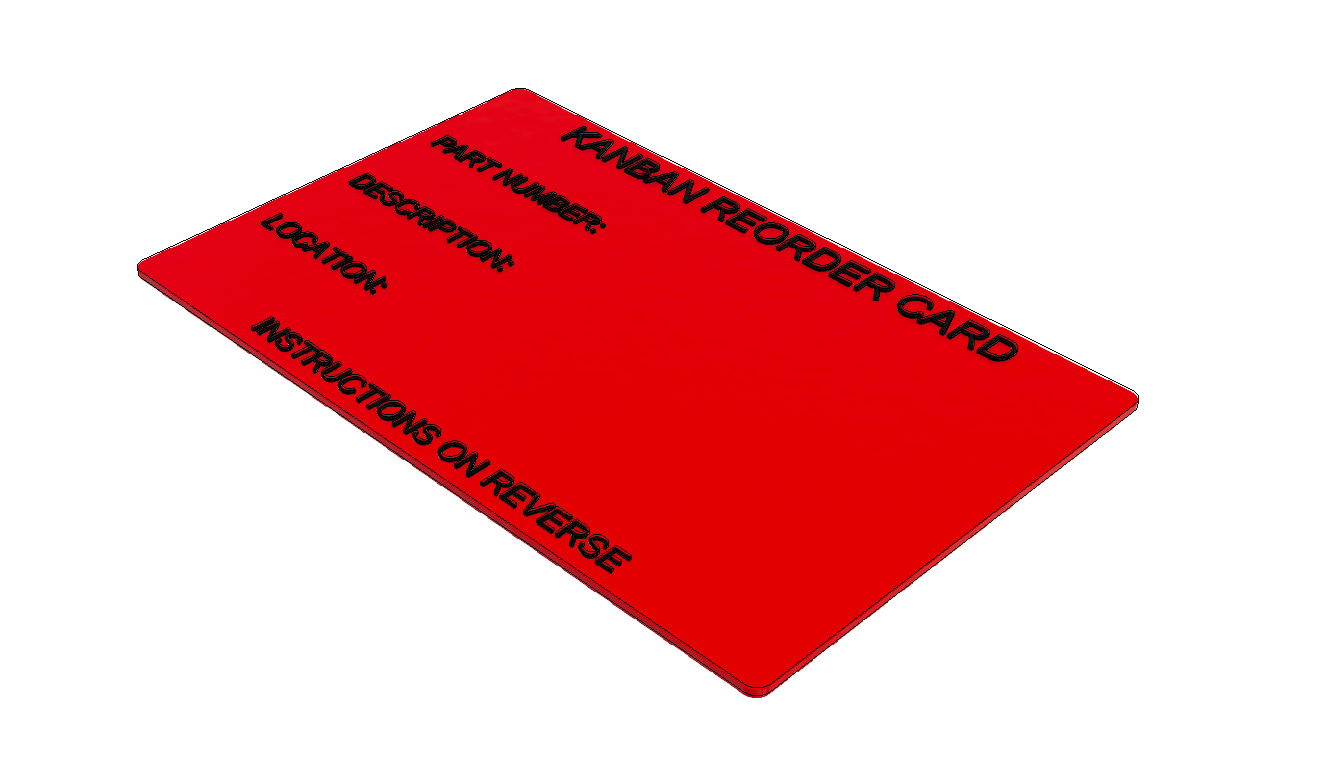 NFC Smart Kanban Reorder Card CR80