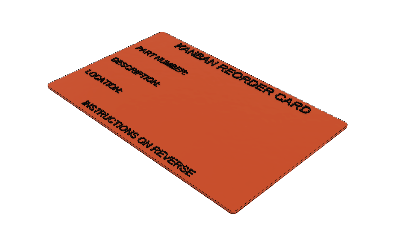 NFC Smart Kanban Reorder Card CR80